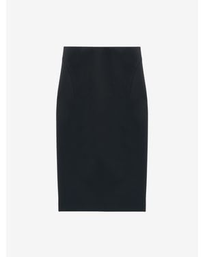 McQueen Low-Waisted Pencil Skirt - Black