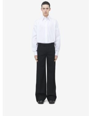 Alexander McQueen Low Rise Tuxedo Trousers - White