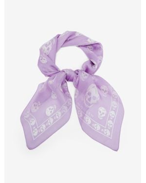 McQueen Classic Skull Foulard - Purple