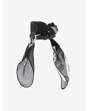 McQueen Skull Scarf Double Wrap Bracelet - White