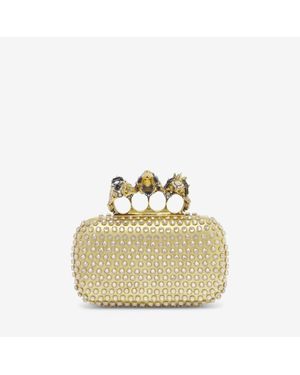 McQueen ナックル クラッチ - メタリック