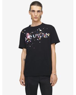 McQueen Confetti Logo T-Shirt - Black