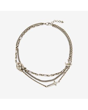 McQueen アキュムレーション ネックレス - メタリック