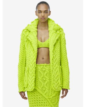 McQueen Oversized Cable Knit Cardigan - Green