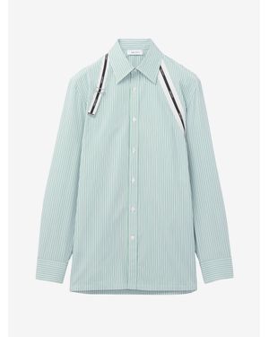 McQueen Logo Harness Shirt - Blue