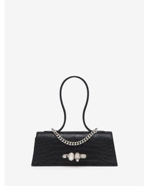 McQueen Jewelled Top Handle - Black