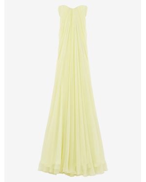 McQueen Bustier Evening Dress - Yellow