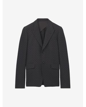 McQueen Skull Jacquard Single Breasted Jacket - Black