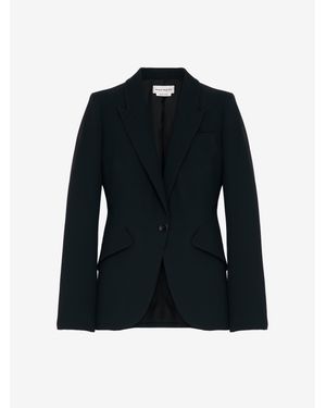 McQueen Crepe Blazer - Black