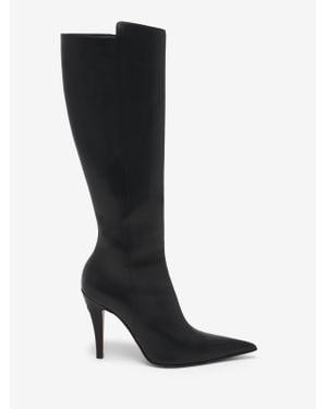 McQueen Heeled Boots - Black