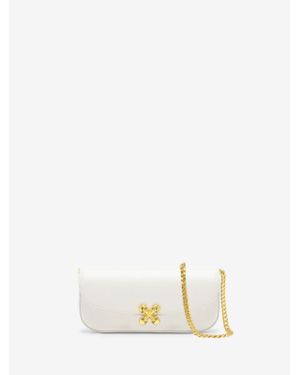 McQueen Small Skull Flower Bag - Natural