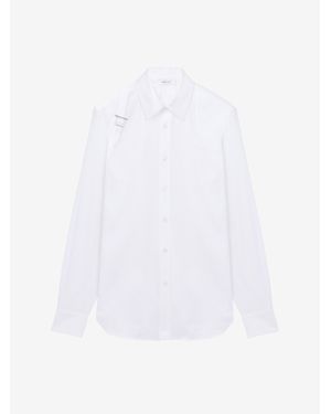 McQueen Skull Jacquard Harness Shirt - White