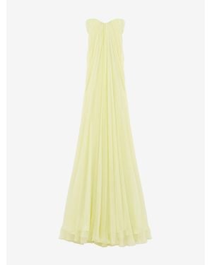McQueen Bustier Evening Dress - Yellow