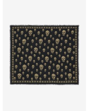 McQueen Classic Skull Scarf - Black