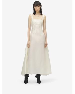 McQueen Corset Evening Dress - Natural