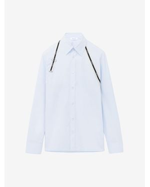 McQueen Logo Harness Shirt - White