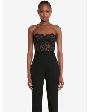 Alexander McQueen Lace Corset - Black