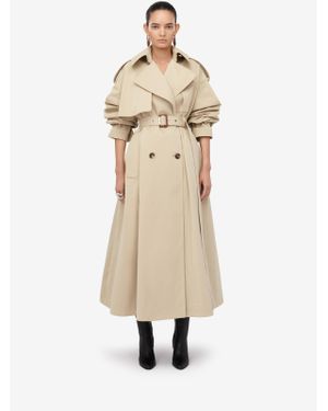 McQueen Military Trench Coat - Natural