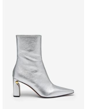 McQueen T-Bar Ankle Boot - White
