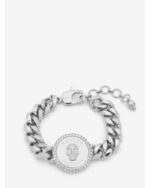 McQueen Sovereign Skull Bracelet - White