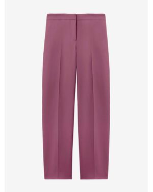 McQueen Wool Gabardine Cigarette Trousers - Purple