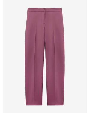 McQueen Wool Gabardine Cigarette Trousers - Purple