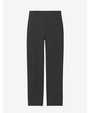 McQueen Skull Jacquard Tailored Trousers - Black