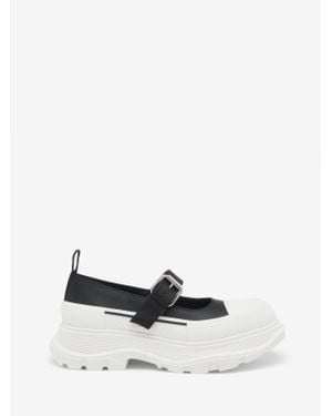 McQueen Tread Slick Mary Jane - White