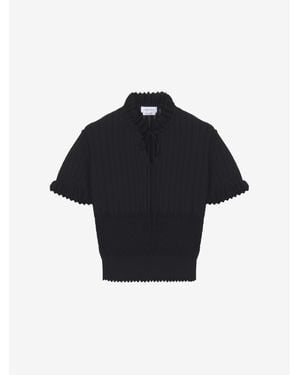 McQueen Pointelle Knit Top - Blue