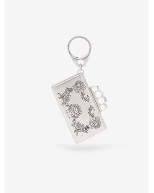 McQueen Vanitas Clutch Charm - White