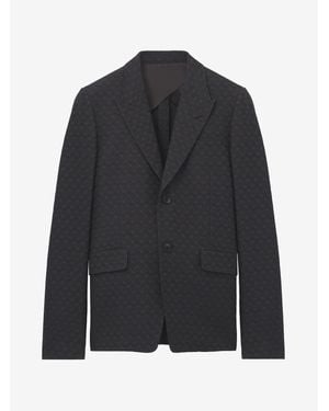 McQueen Skull Jacquard Single Breasted Jacket - Black