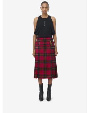 McQueen Macqueen Tartan Kilt Skirt - Red