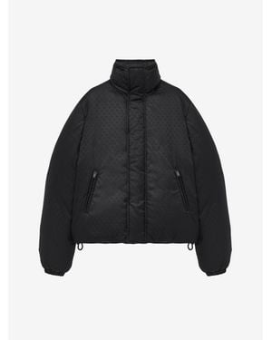 McQueen Skull Jacquard Puffer Jacket - Blue