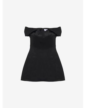 McQueen Short Satin Dress - Black