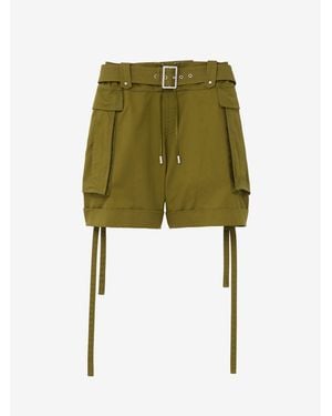 McQueen Oversized Cargo Shorts - Green