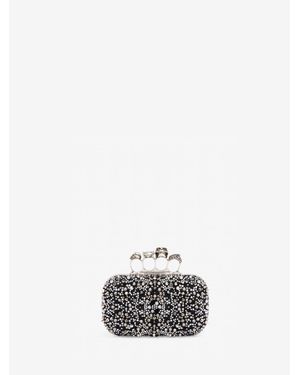 McQueen Knuckle Clutch - White