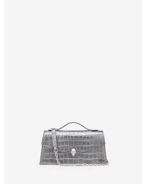 McQueen Skull Top Handle - Grey