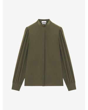 McQueen Wishbone Silk Shirt - Green