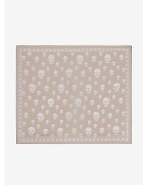 McQueen Classic Skull Scarf - Natural
