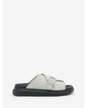McQueen Hybrid Buckle Sandal - White