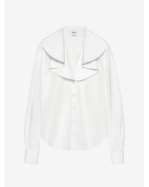 McQueen Waterfall Collar Shirt - White