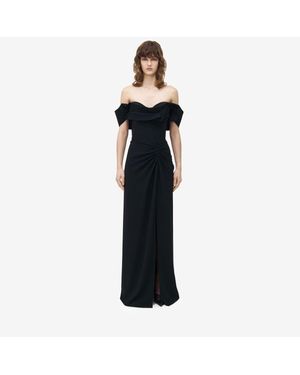 McQueen オフショルダー イブニングドレス 女性 - 5 - ブラック