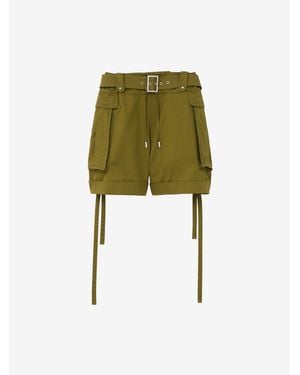 McQueen Oversized Cargo Shorts - Green
