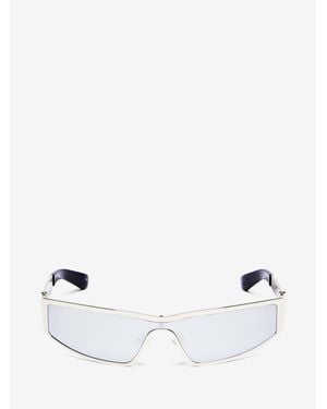 McQueen Y2K Metal Sunglasses - White