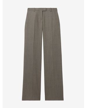 McQueen Straight Leg Bumster Trousers - Grey