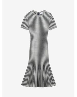 McQueen Striped Knit Dress - Grey