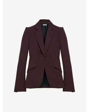 McQueen Single-Breasted Jacket - Purple