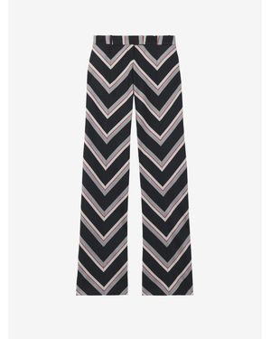 McQueen Chevron Stripe Bumster Trousers - Multicolour