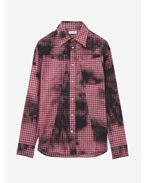 McQueen Flannel Check Tie-Dye Shirt - Purple