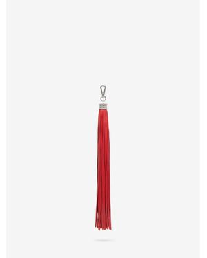 McQueen Leather Tassel Charm - White